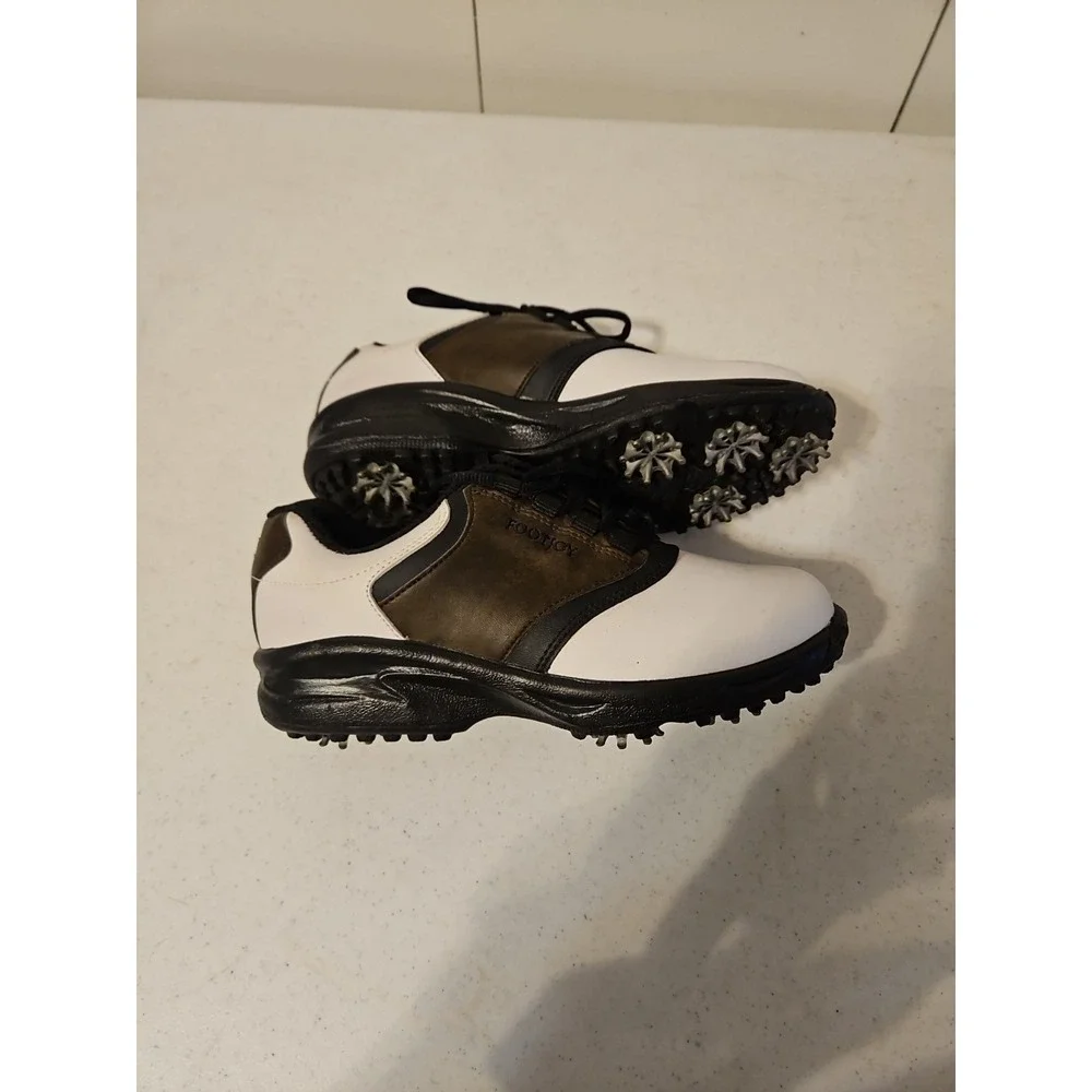 FootJoy Joy Soft Spike Golf Shoes Youth Size‎ 4 M Style 45020 Excellent (S122)